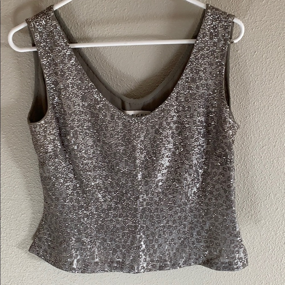 Jaeger Silk sequin top Sz 10